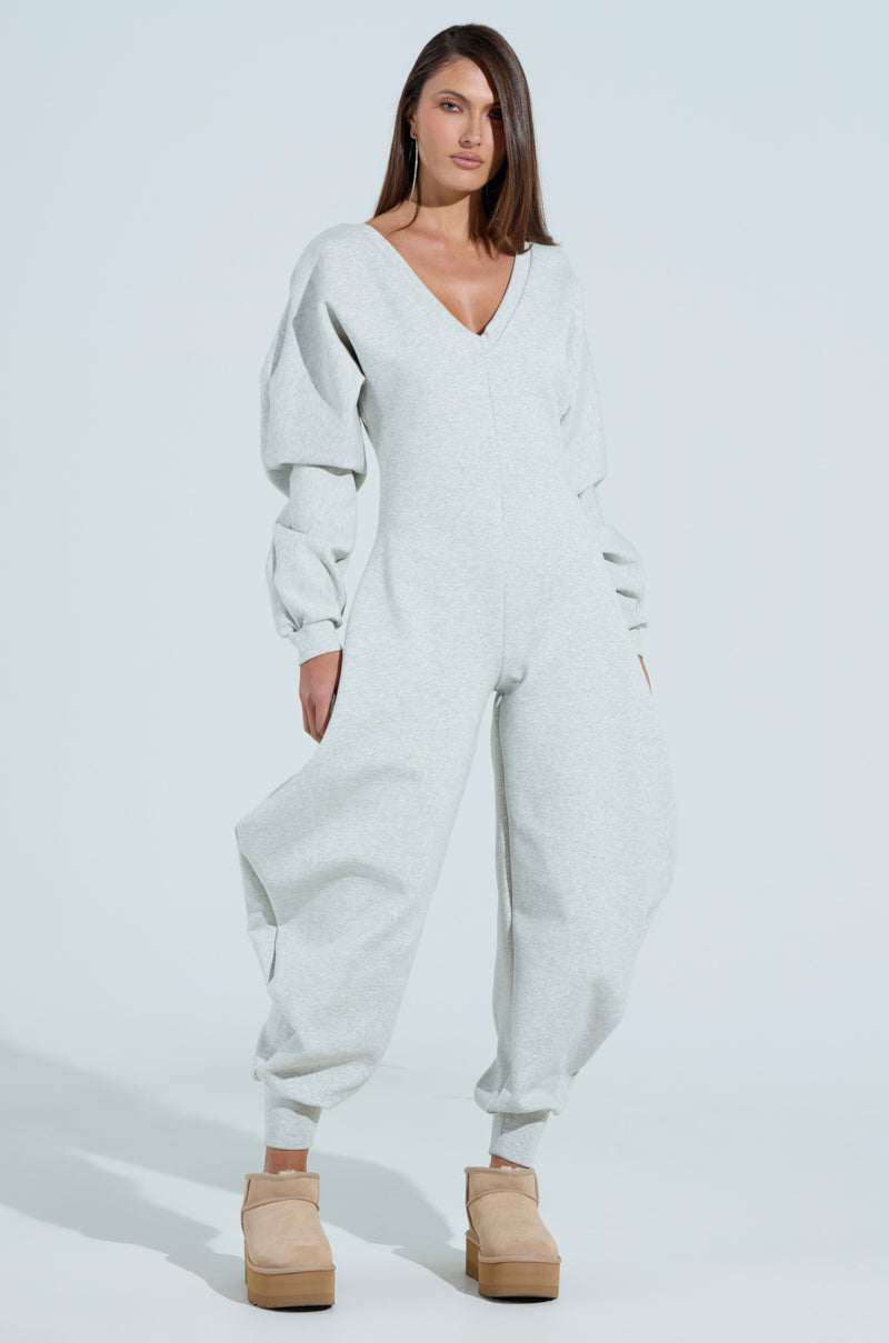 COMFY COZY SWEATSHIRT JUMPSUIT