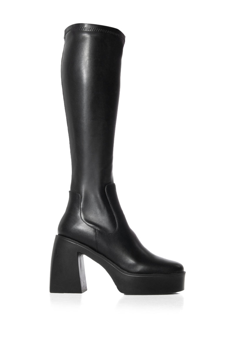 AZALEA WANG NASHLA BLACK CHUNKY BOOT