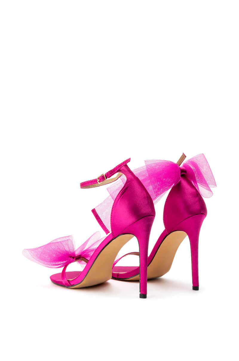 BOW STILETTO SANDAL IN PINK