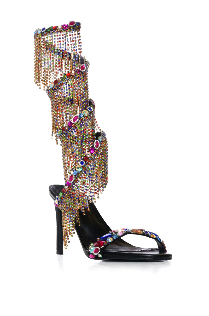 AZALEA WANG BELLATRIX EMBELLISHED SANDAL IN MULTI