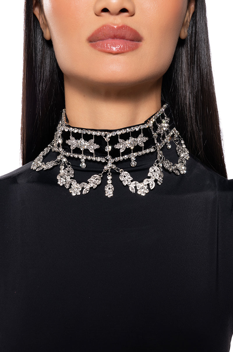 KEIRA VELVET RHINESTONE CHOKER