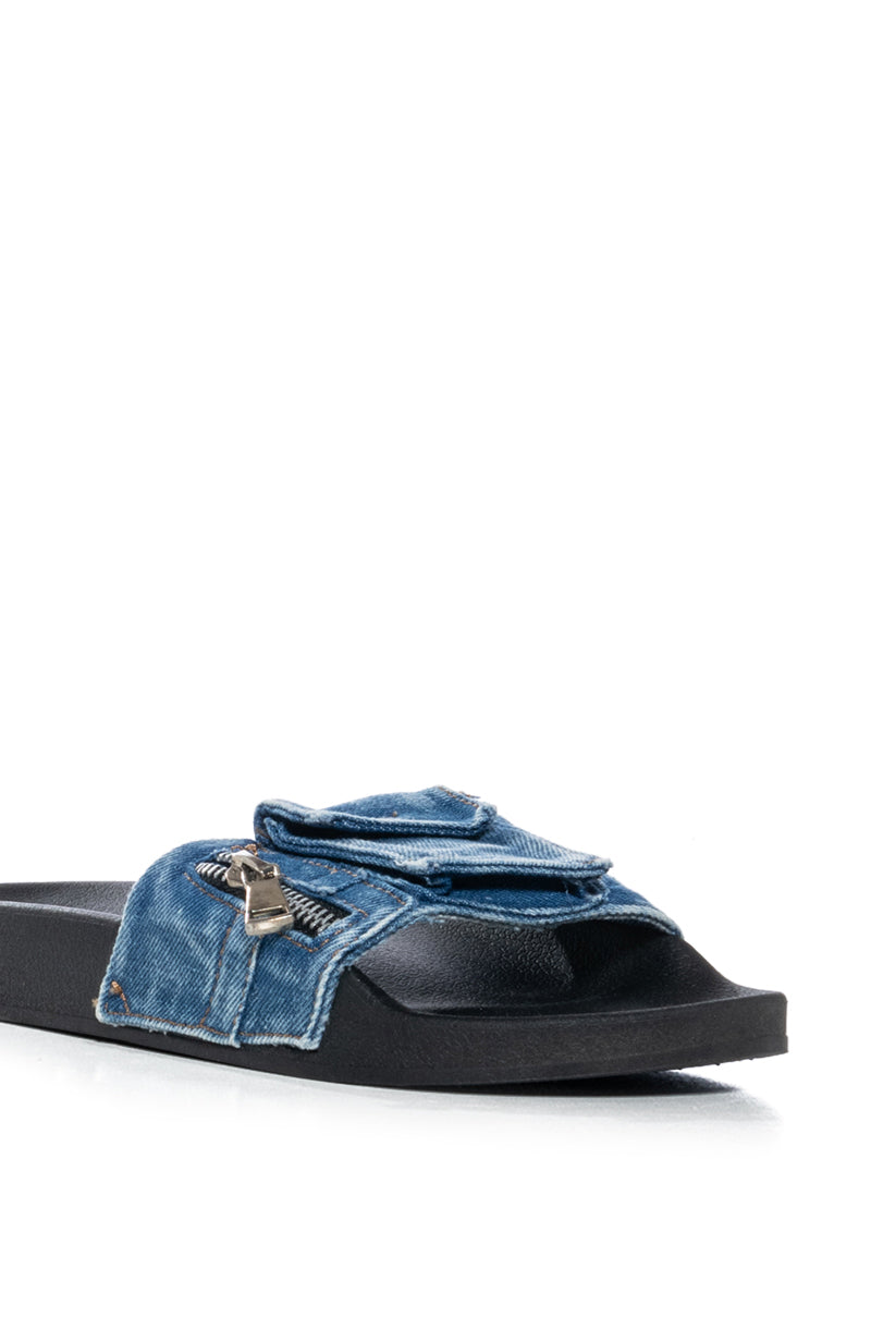 JOJO SQUAD BLUE FLAT SANDAL