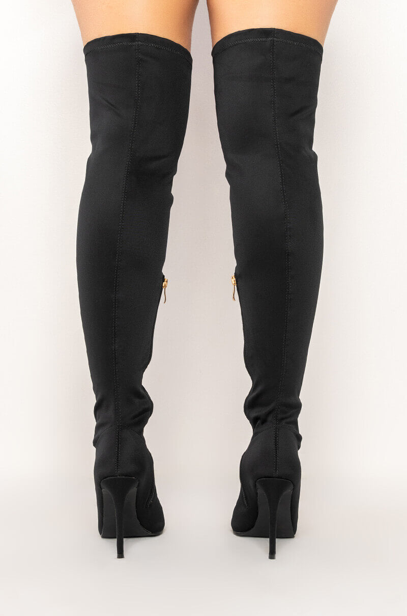 AZALEA WANG LATE NIGHTS STILETTO BOOT IN BLACK