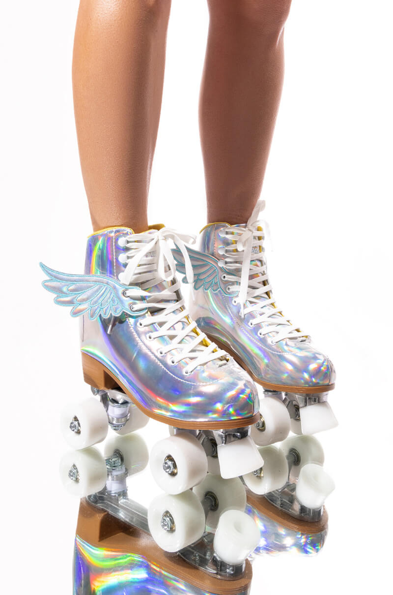 COSMIC SKATES ARCHIE IRIDESCENT ROLLER SKATES