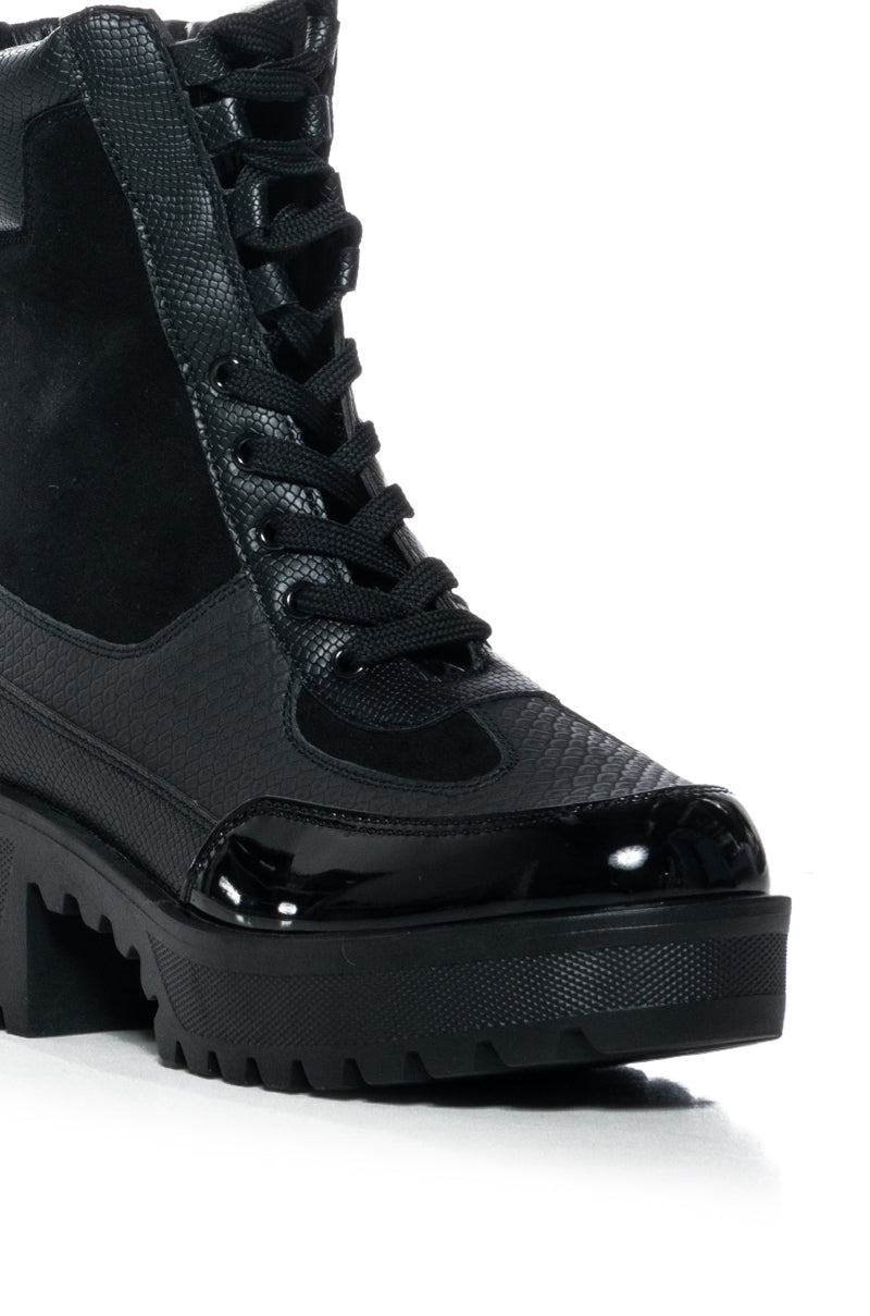 COMMANDER BLACK COMBAT BOOTIE