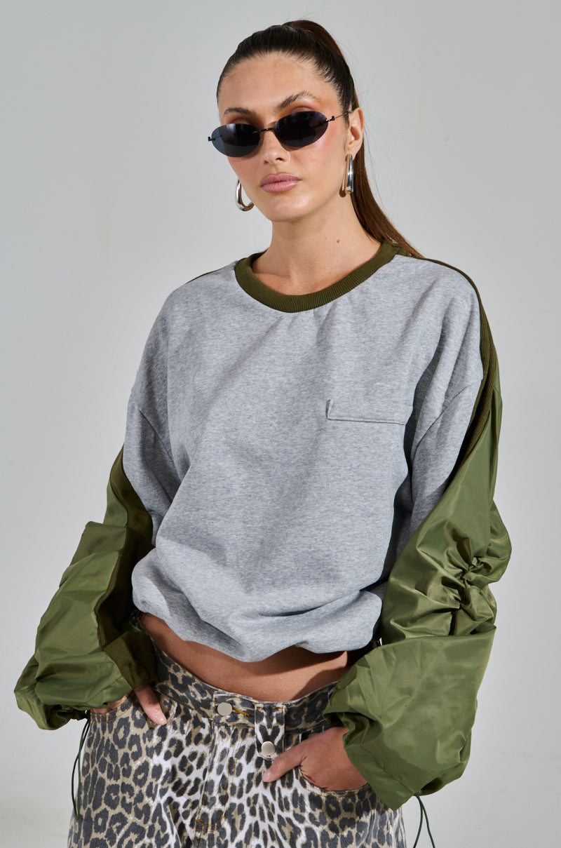 UNTOUCHABLE LONG SLEEVE CREW NECK SWEATSHIRT