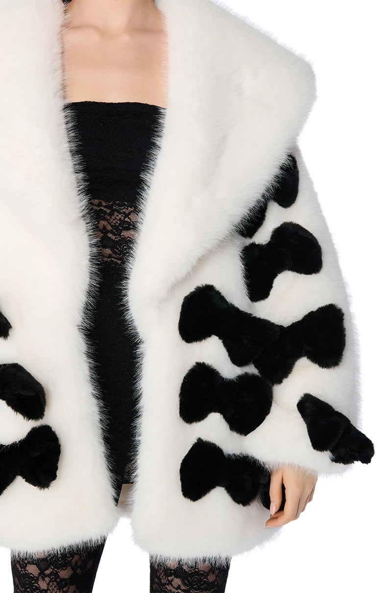 BOW CORE FAUX FUR JACKET