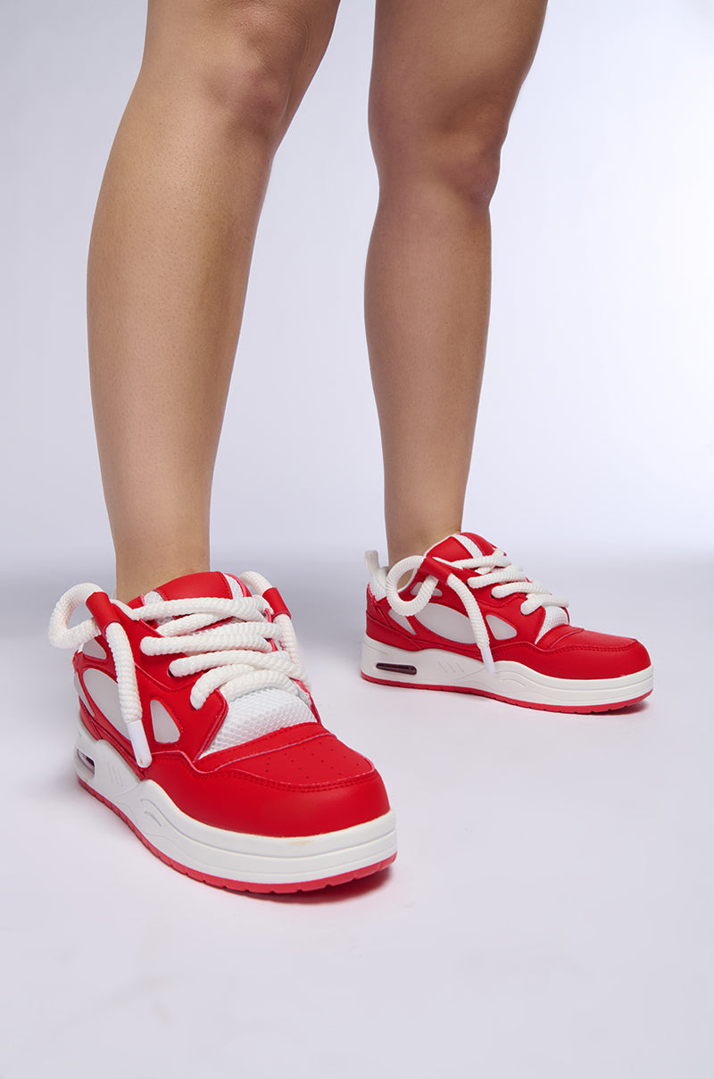 AZALEA WANG CHANTOL RED SNEAKER