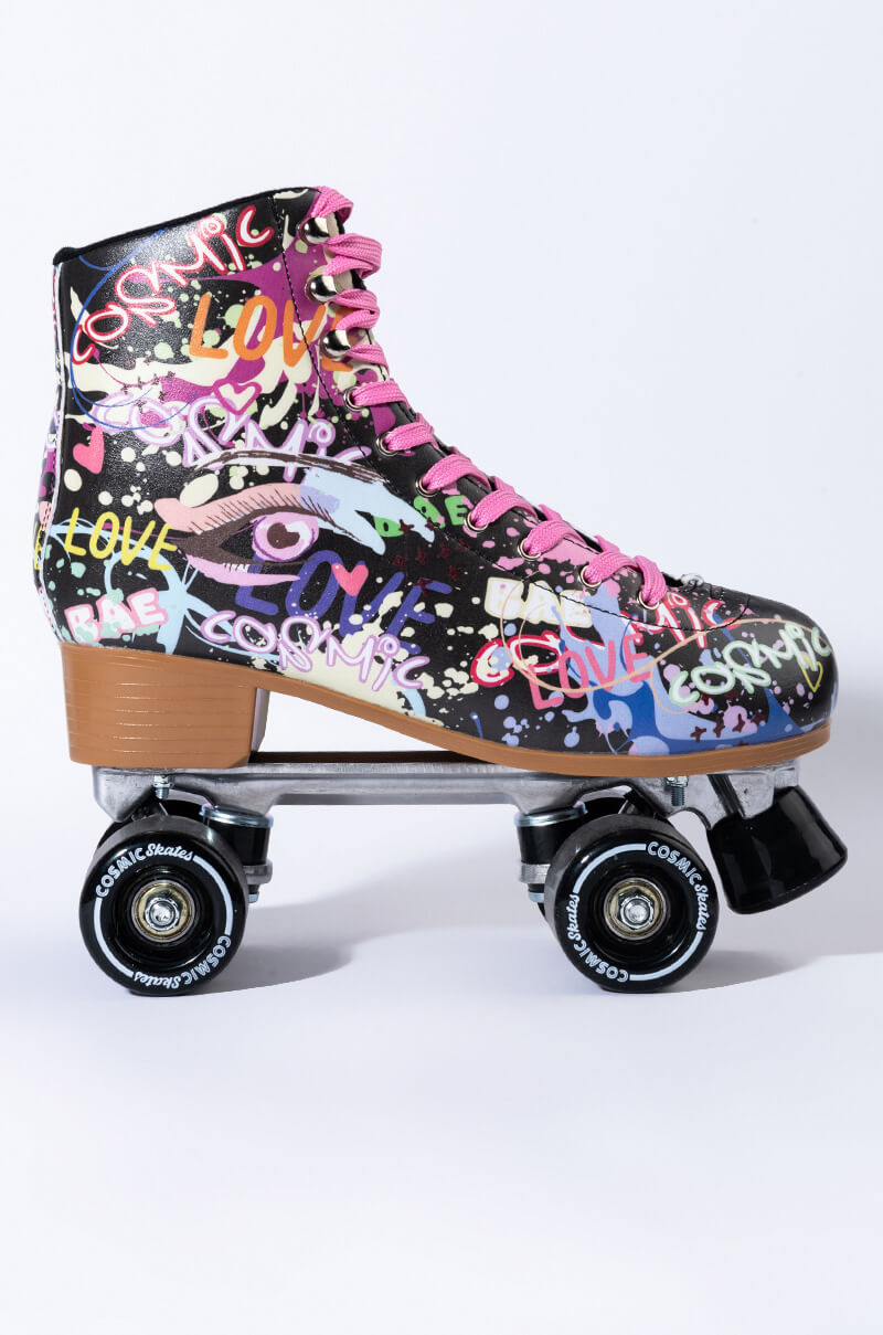 COSMIC SKATES ART GRAFFITI ROLLER SKATES