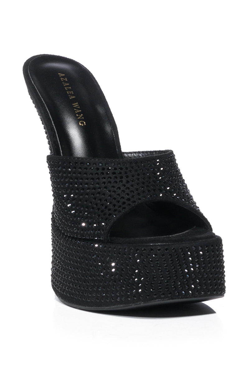 AZALEA WANG PATIENCE EMBELLISHED MULE IN BLACK