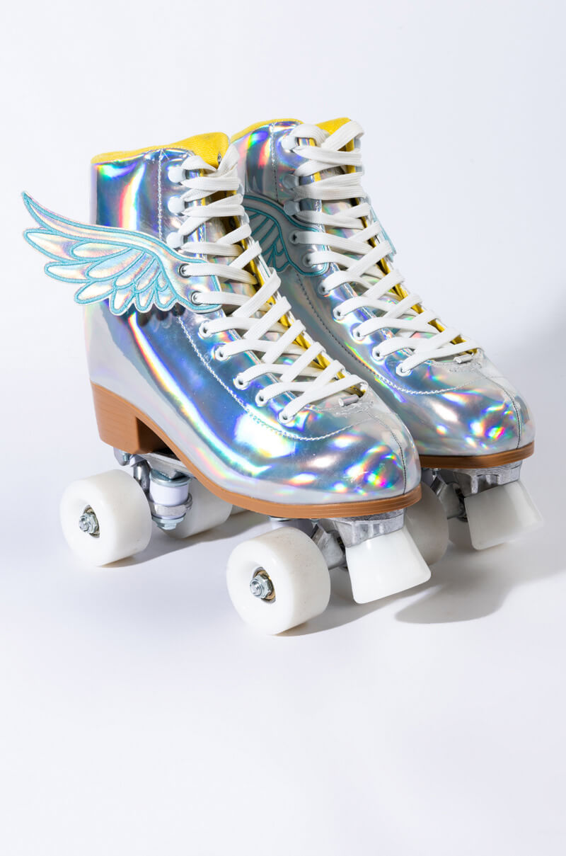 COSMIC SKATES ARCHIE IRIDESCENT ROLLER SKATES