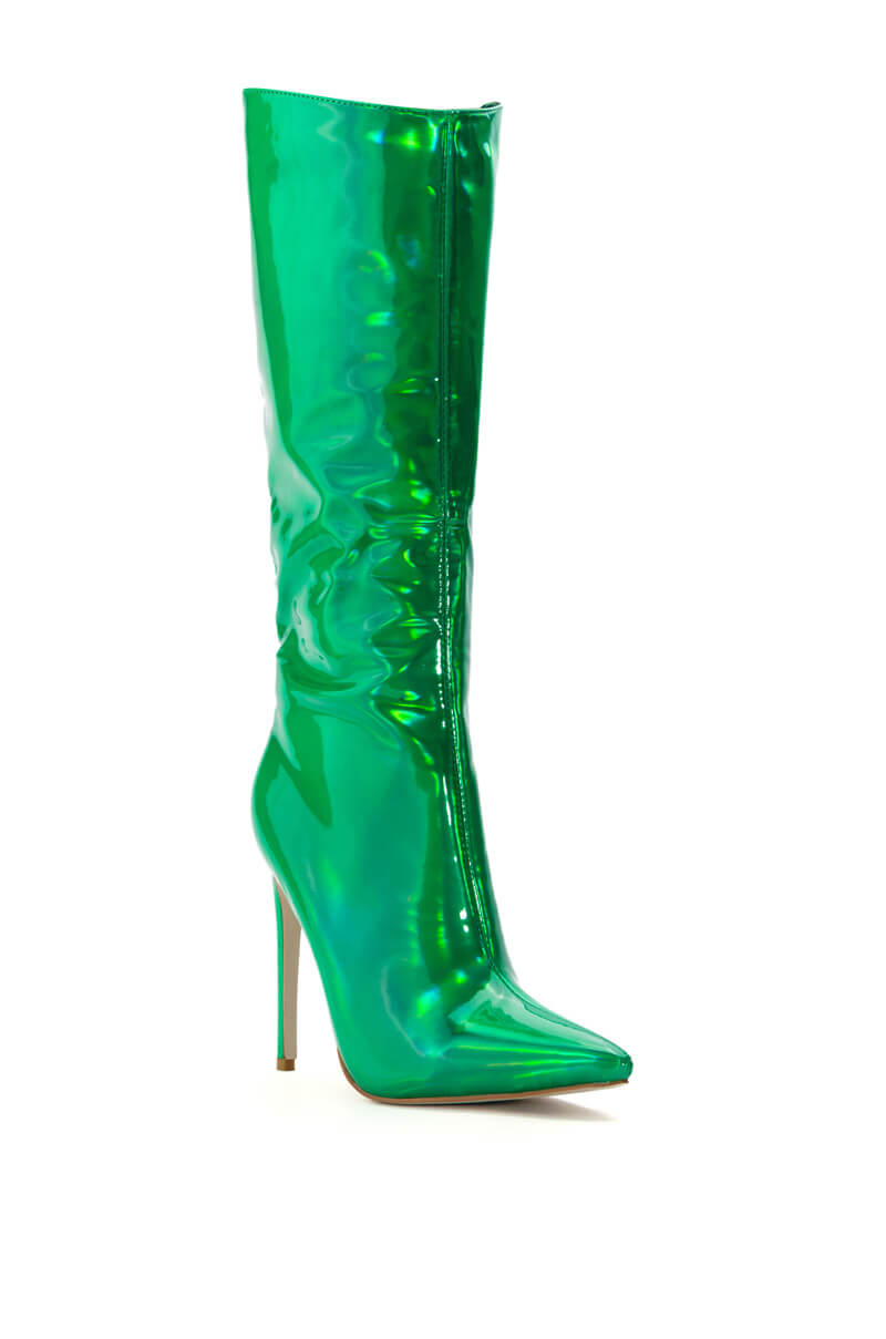 AZALEA WANG NOVA SEXY STILETTO BOOT IN GREEN