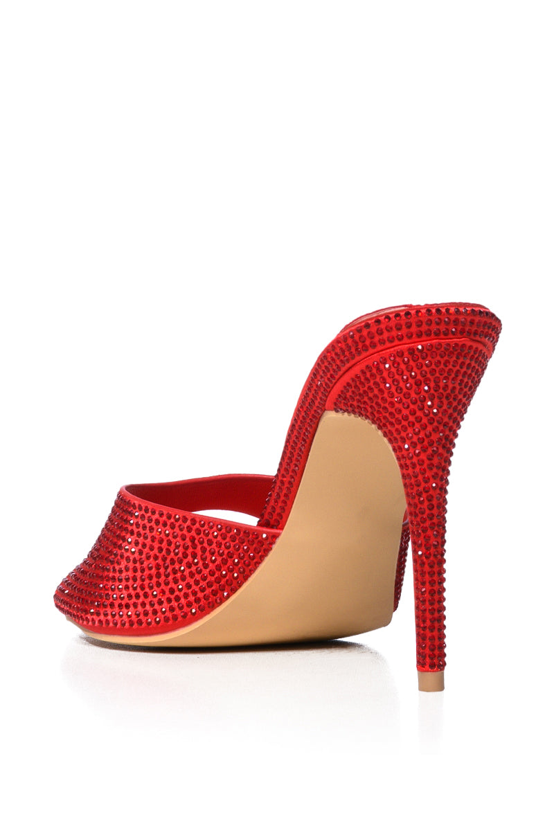 AZALEA WANG ALVAREZ RED EMBELLISHED SANDAL