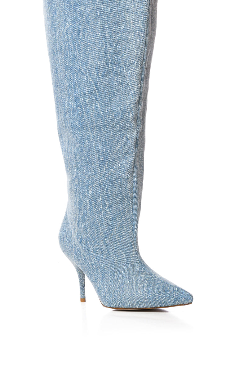 AZALEA WANG AMBY BUCKET BOOT IN DENIM