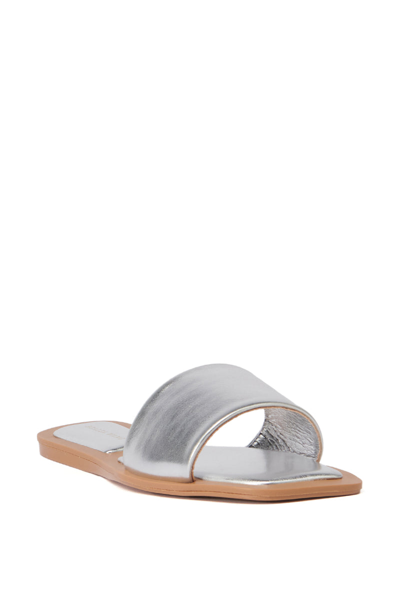 AZALEA WANG CELESTIN SILVER FLAT SANDAL