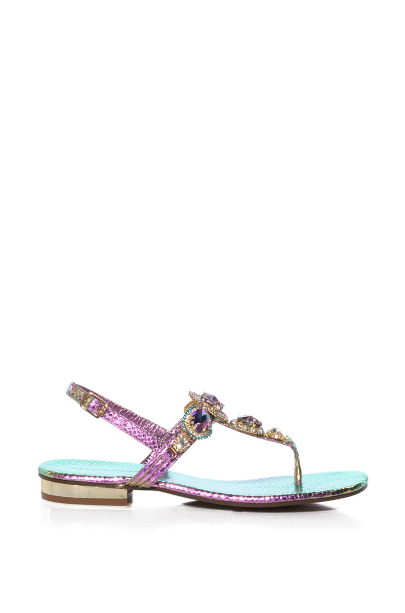 AZALEA WANG OKI EMBELLISHED SANDAL IN MULTI