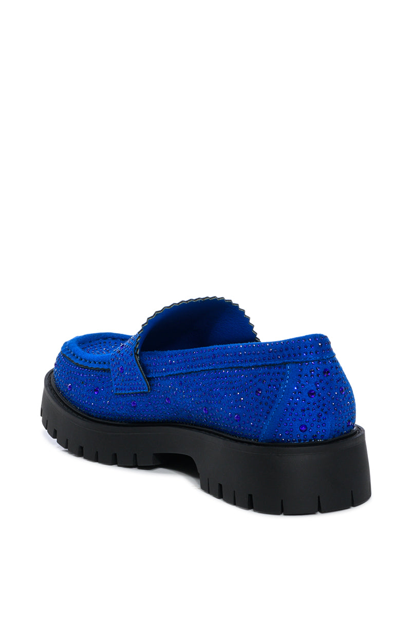 GENTLY EMBELLISHED LOAFER IN BLUE