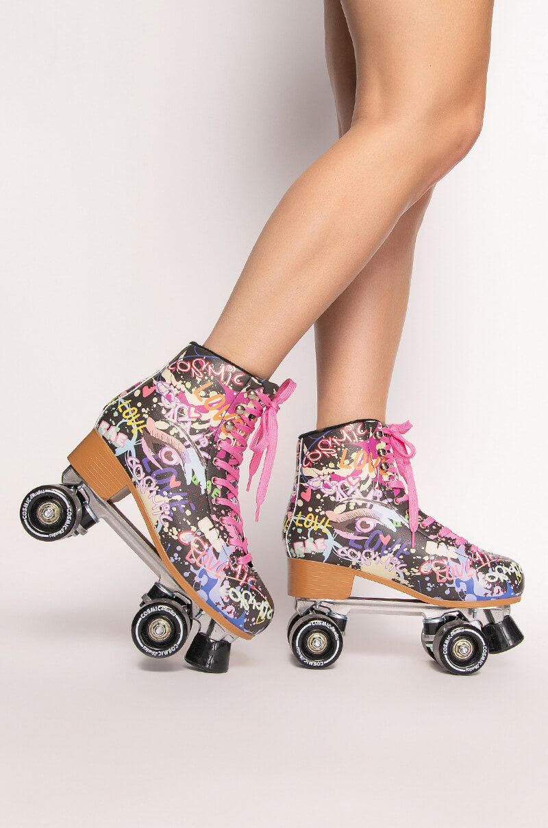 COSMIC SKATES ART GRAFFITI ROLLER SKATES