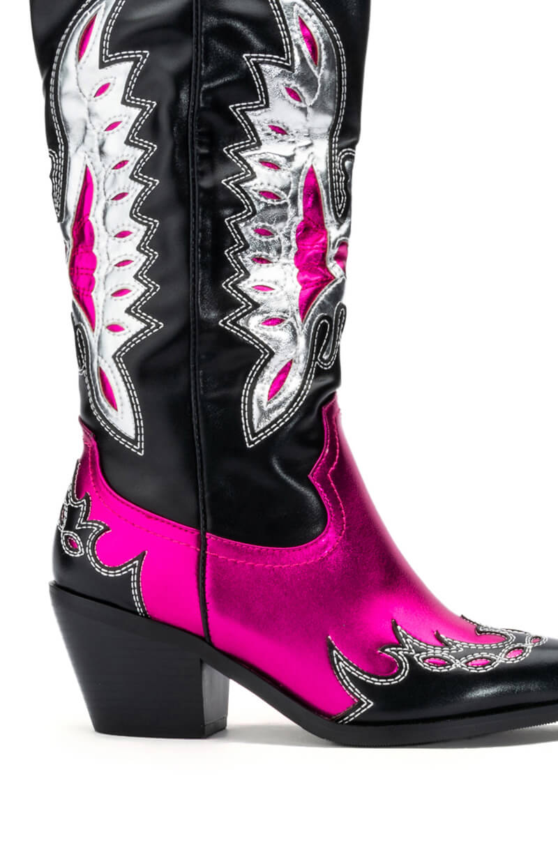 AZALEA WANG ZAINA WEDGE BOOT IN PINK