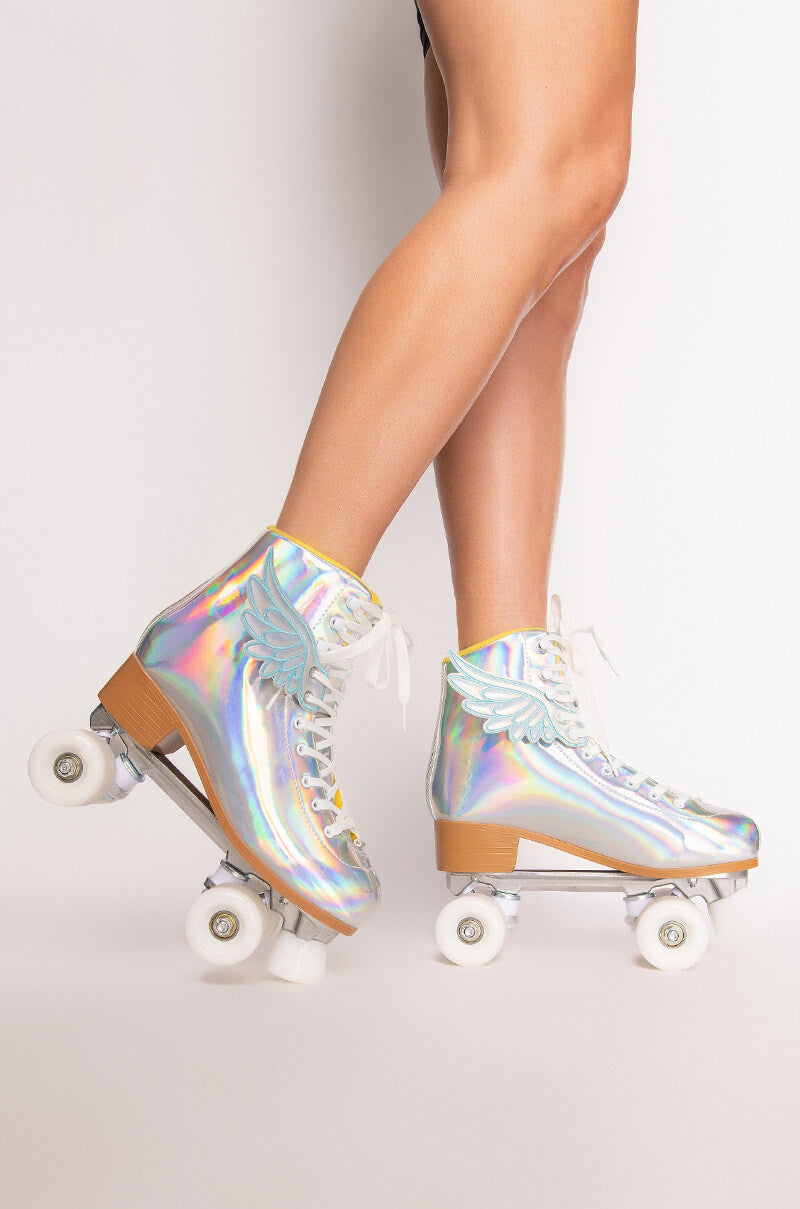 COSMIC SKATES ARCHIE IRIDESCENT ROLLER SKATES