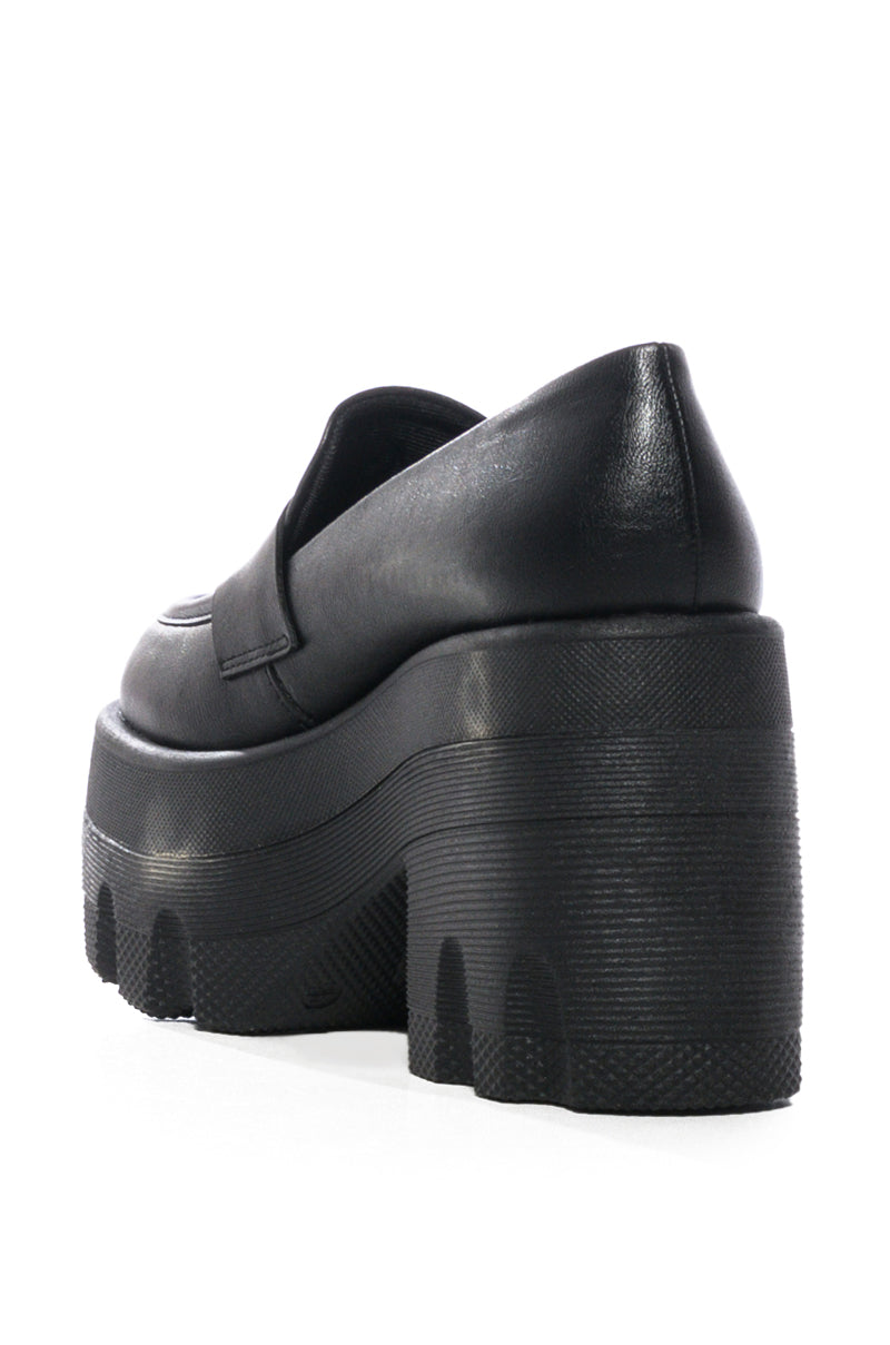 SHORTY PLATFORM LOAFER IN BLACK