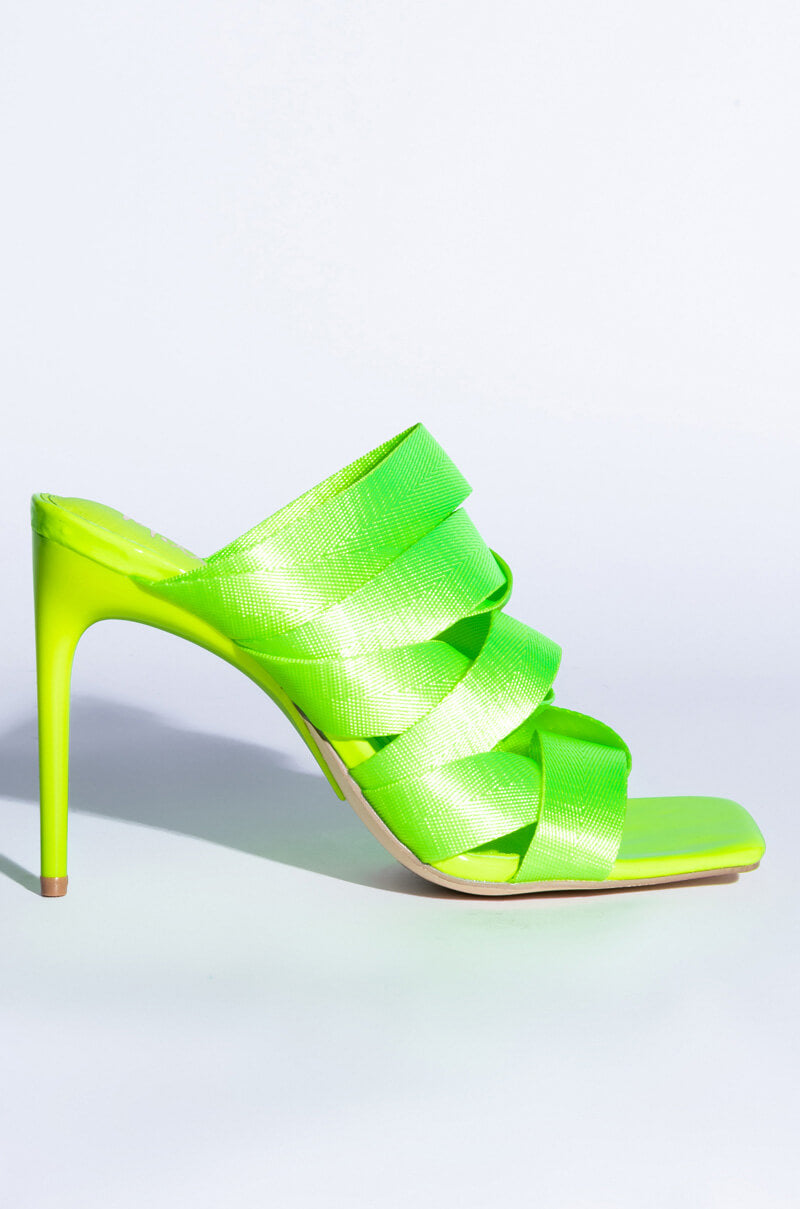 STILETTO MULE SANDAL IN GREEN