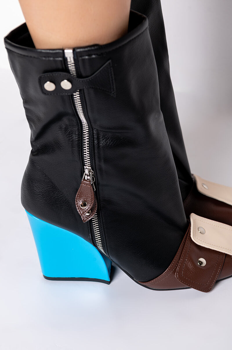 MULTI COLORED CHUNKY BOOTIE