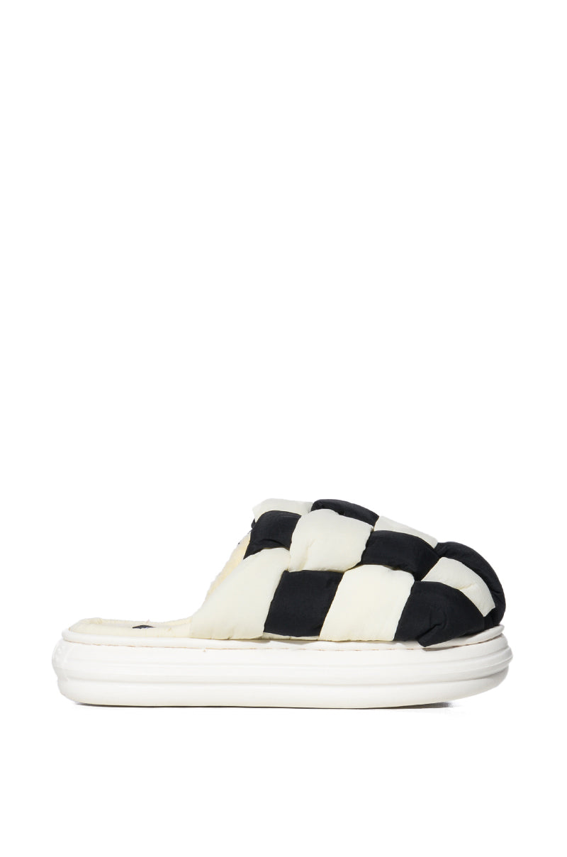 AZALEA WANG BIZZY BLACK CHECKERBOARD FLAT