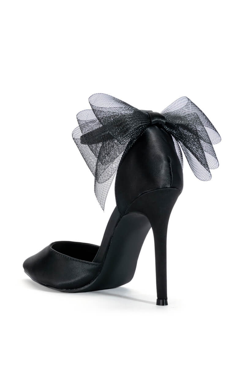 AZALEA WANG SWEETIE TRENDY BOW PUMPS IN BLACK