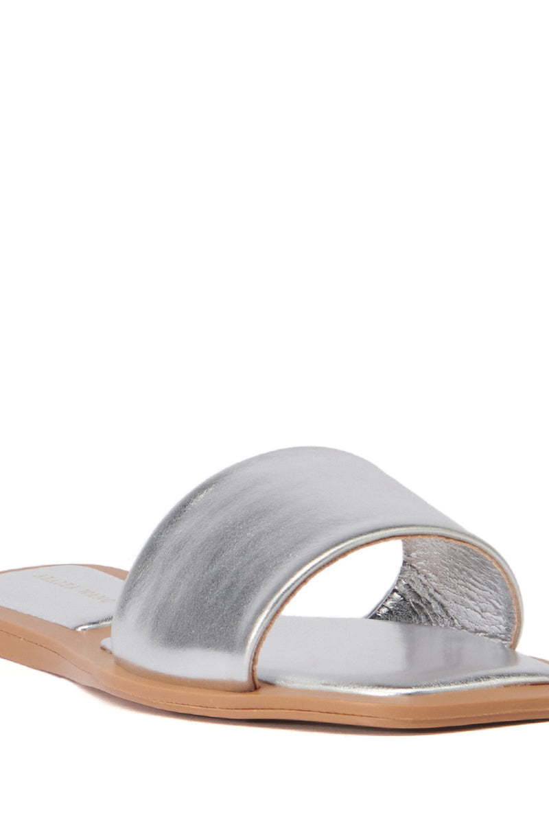 AZALEA WANG CELESTIN SILVER FLAT SANDAL