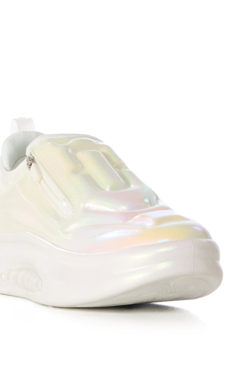 AZALEA WANG FRANCILLE HOLOGRAPHIC FUTURISTIC SNEAKER