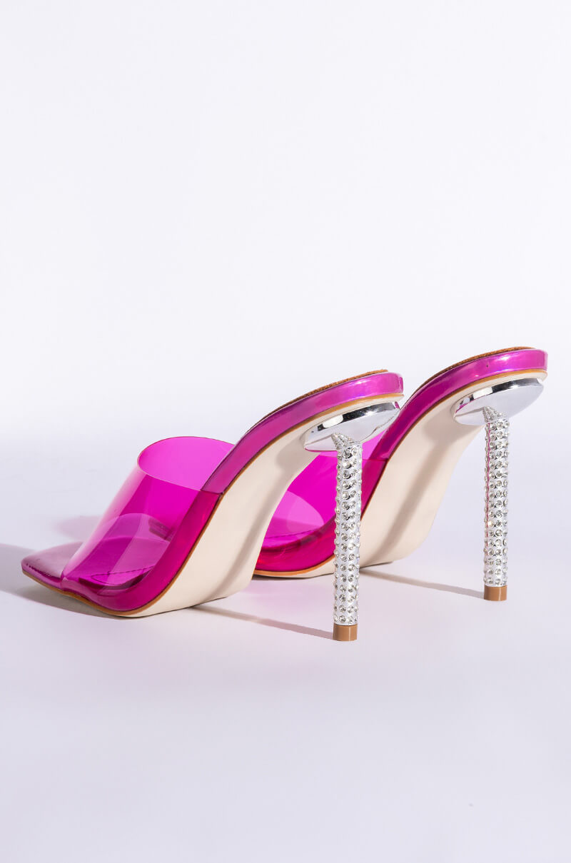 AZALEA WANG VITA BLING STILETTO SANDAL IN FUCHSIA