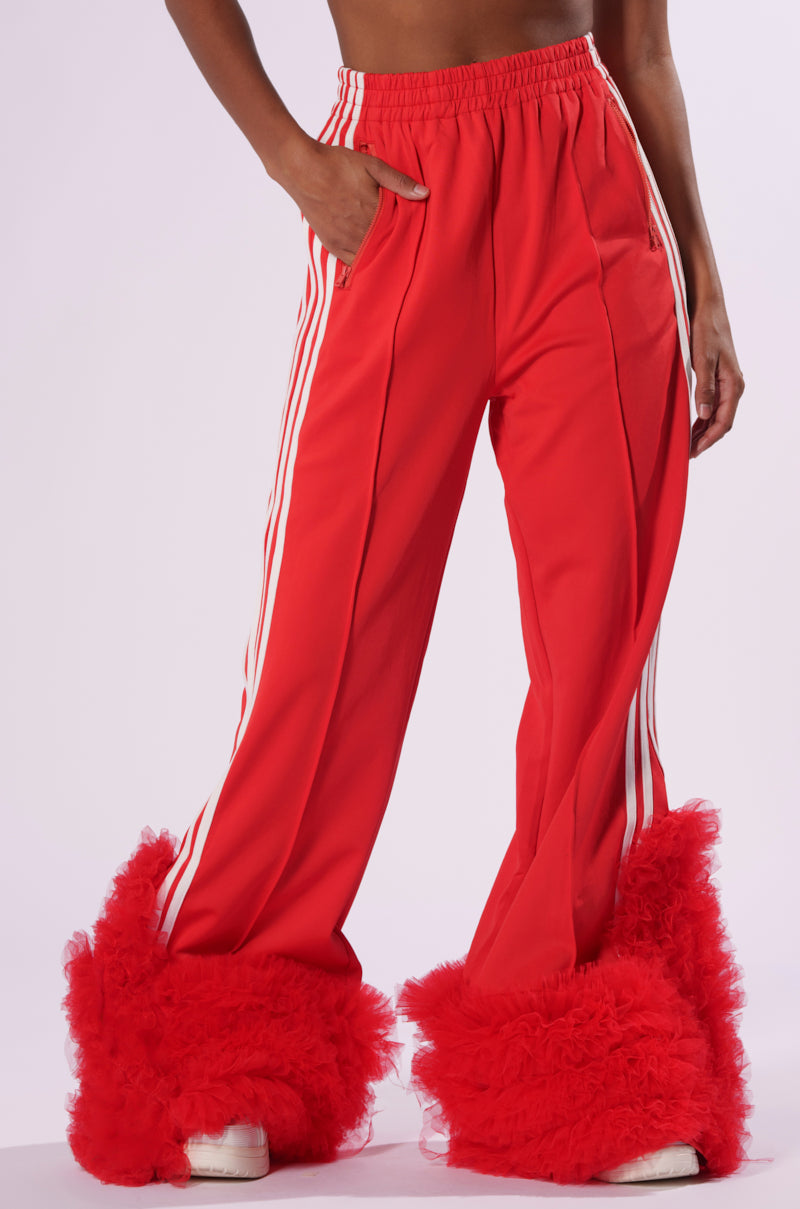 MODERN JAM TRACK PANT WITH TULLE