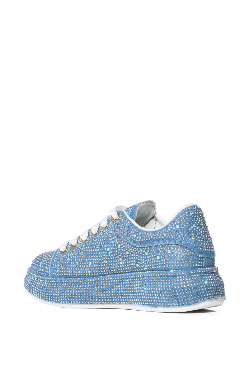 KINGDOM DENIM RHINESTONE SNEAKER