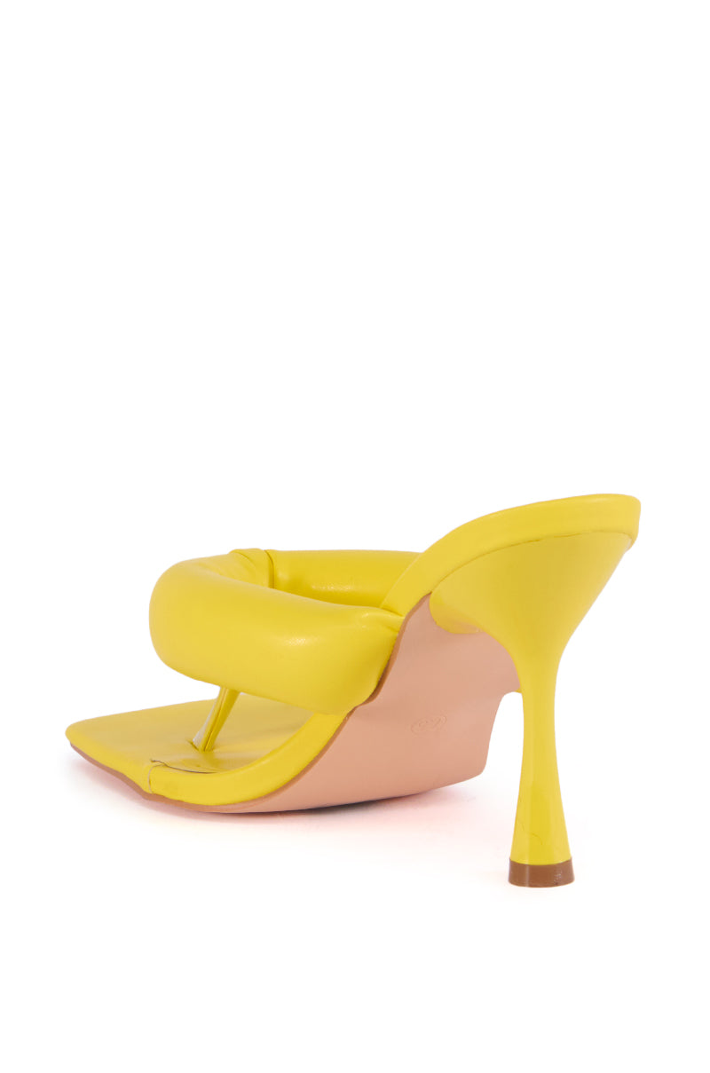 AZALEA WANG KARTIER YELLOW PUFF SANDAL