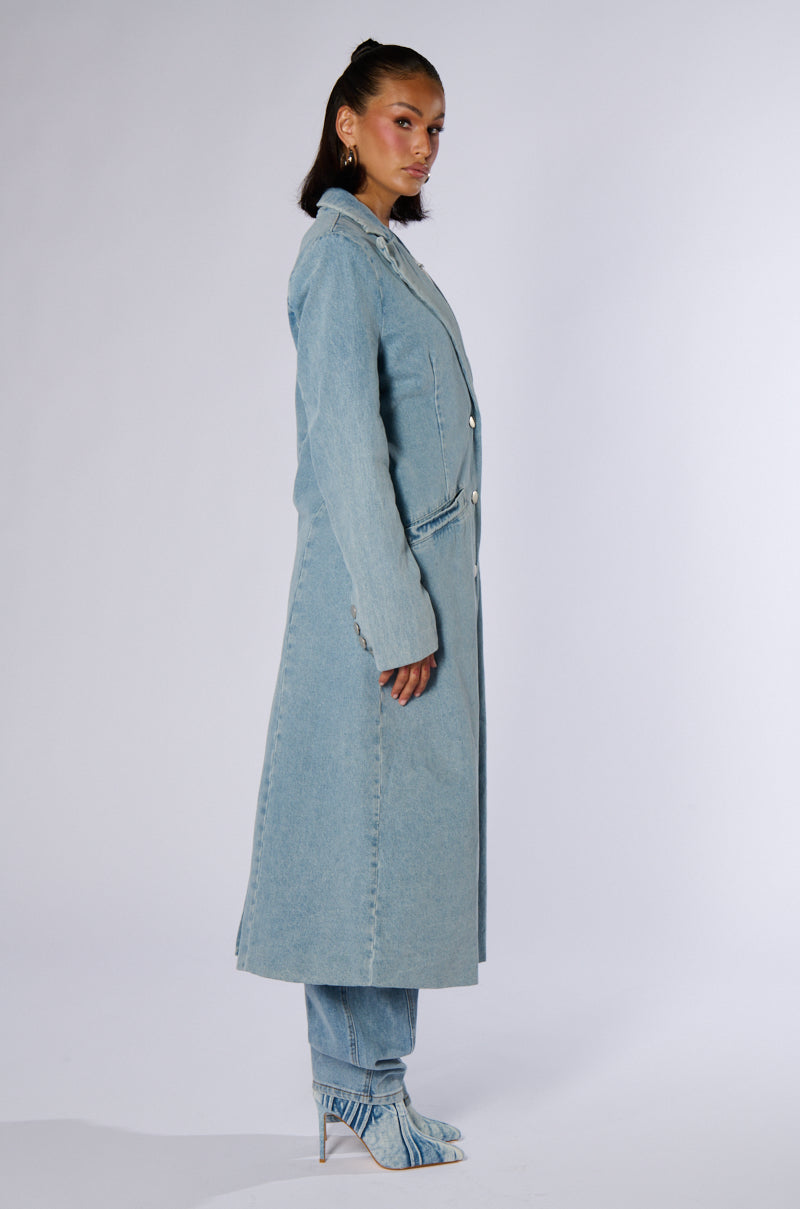 DIVINE TIMING DENIM TRENCH