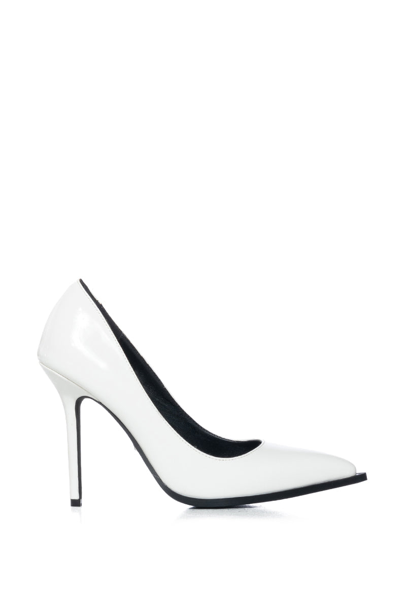 AZALEA WANG RECIPE FOR SUCCESS STILETTO PATENT PUMP IN WHITE