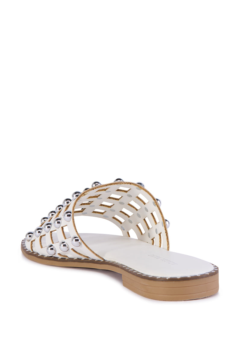 AZALEA WANG DOWE CAGED SANDAL IN WHITE