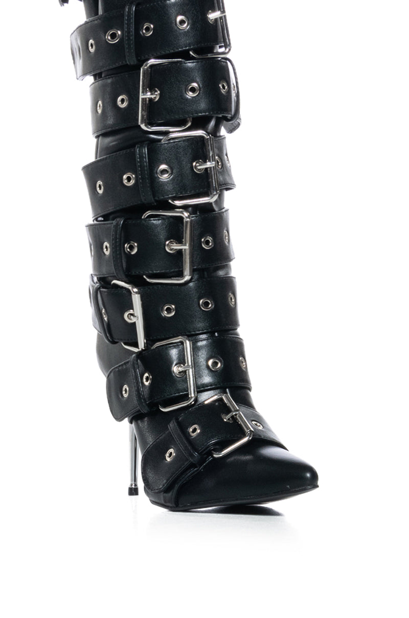 AZALEA WANG SEDNA BLACK BELT COVERED BOOT