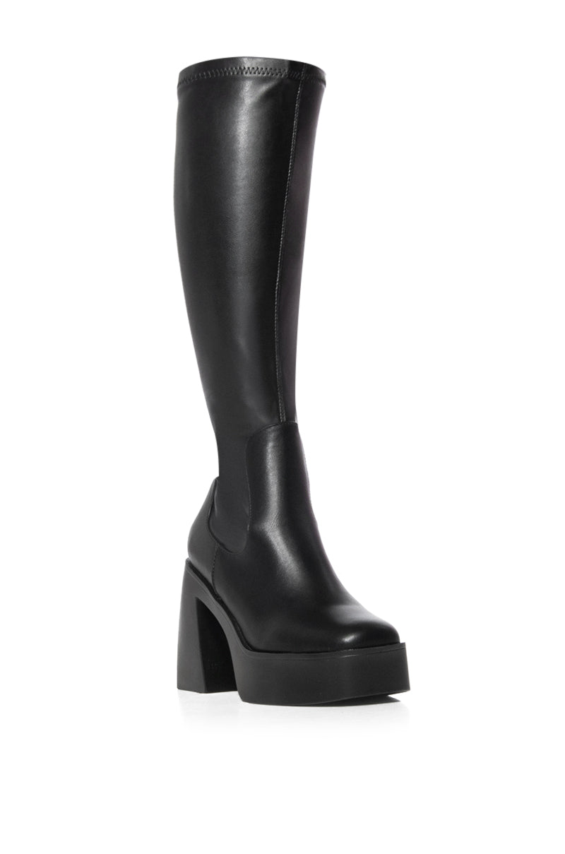 AZALEA WANG NASHLA BLACK CHUNKY BOOT