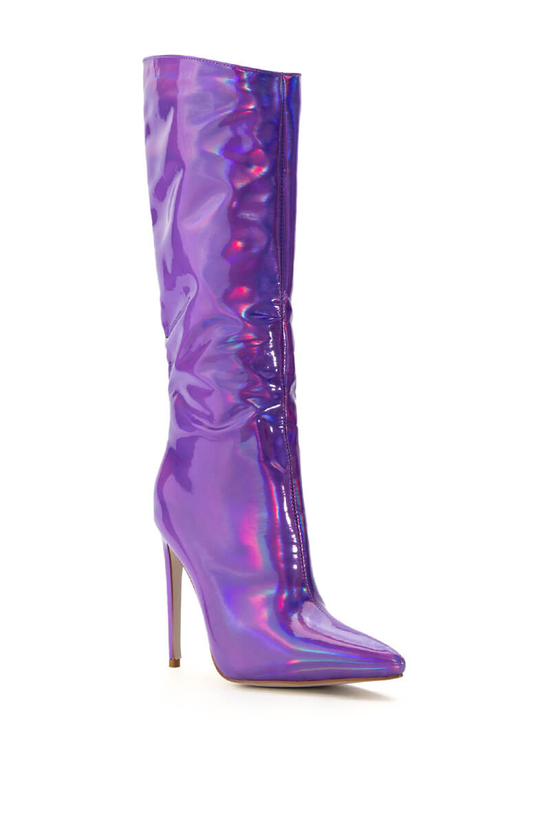 AZALEA WANG NOVA SEXY STILETTO BOOT IN PURPLE