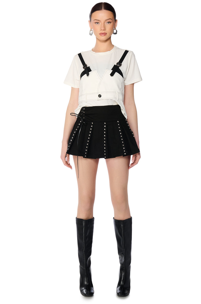 CORALINE PLEATED MINI SKIRT