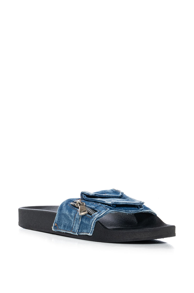 JOJO SQUAD BLUE FLAT SANDAL