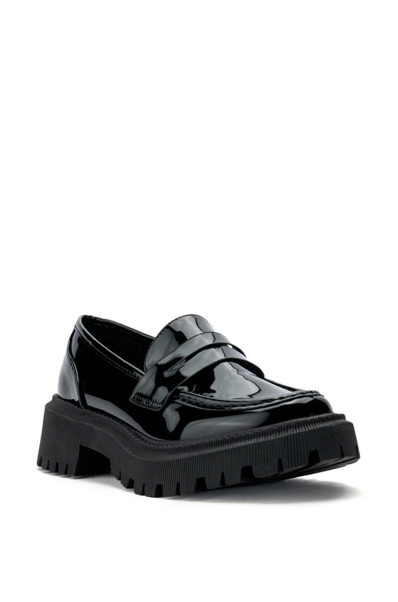 FLAY BLACK PATENT LOAFER