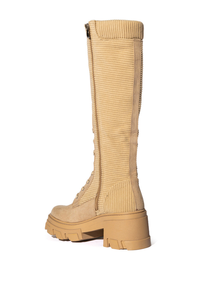 AMBROSE LACE UP BOOT IN TAN