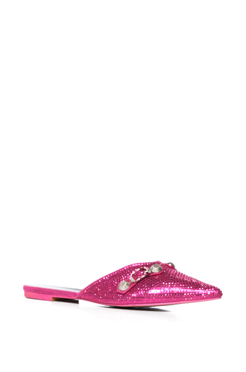 AZALEA WANG SUPER CHIC SLIP ON FLAT IN FUCHSIA