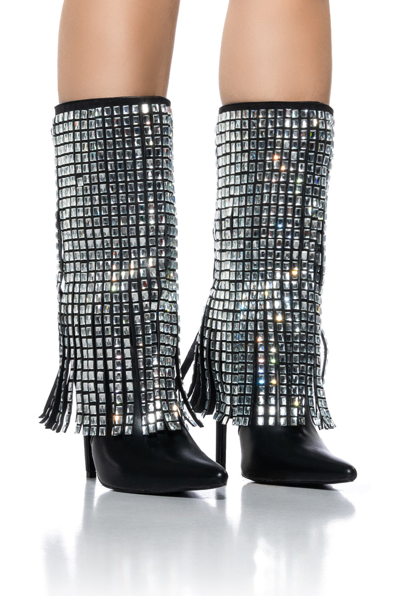 AZALEA WANG SPINNER EMBELLISHED BOOT