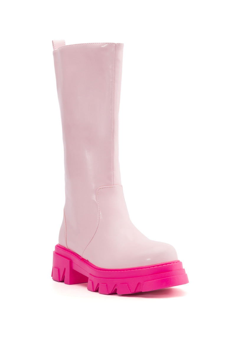 AZALEA WANG REMINGTON MONOCHROME BOOT IN PINK