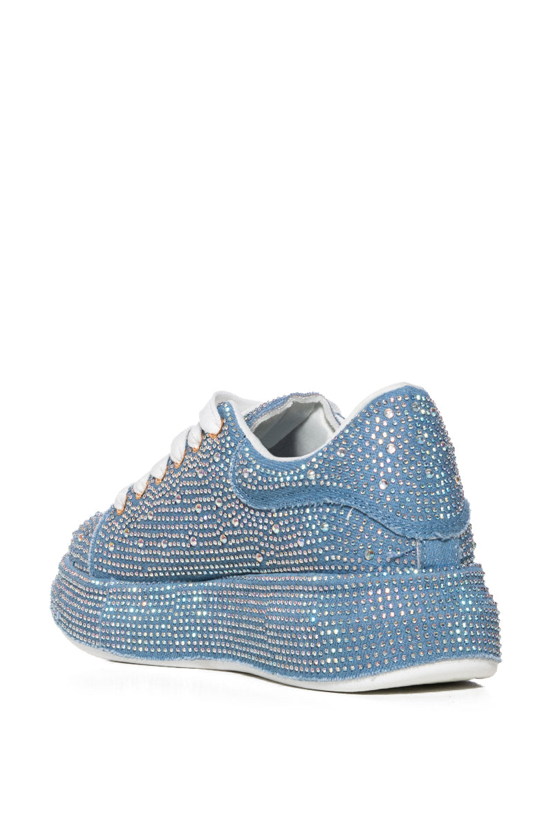 KINGDOM DENIM RHINESTONE SNEAKER