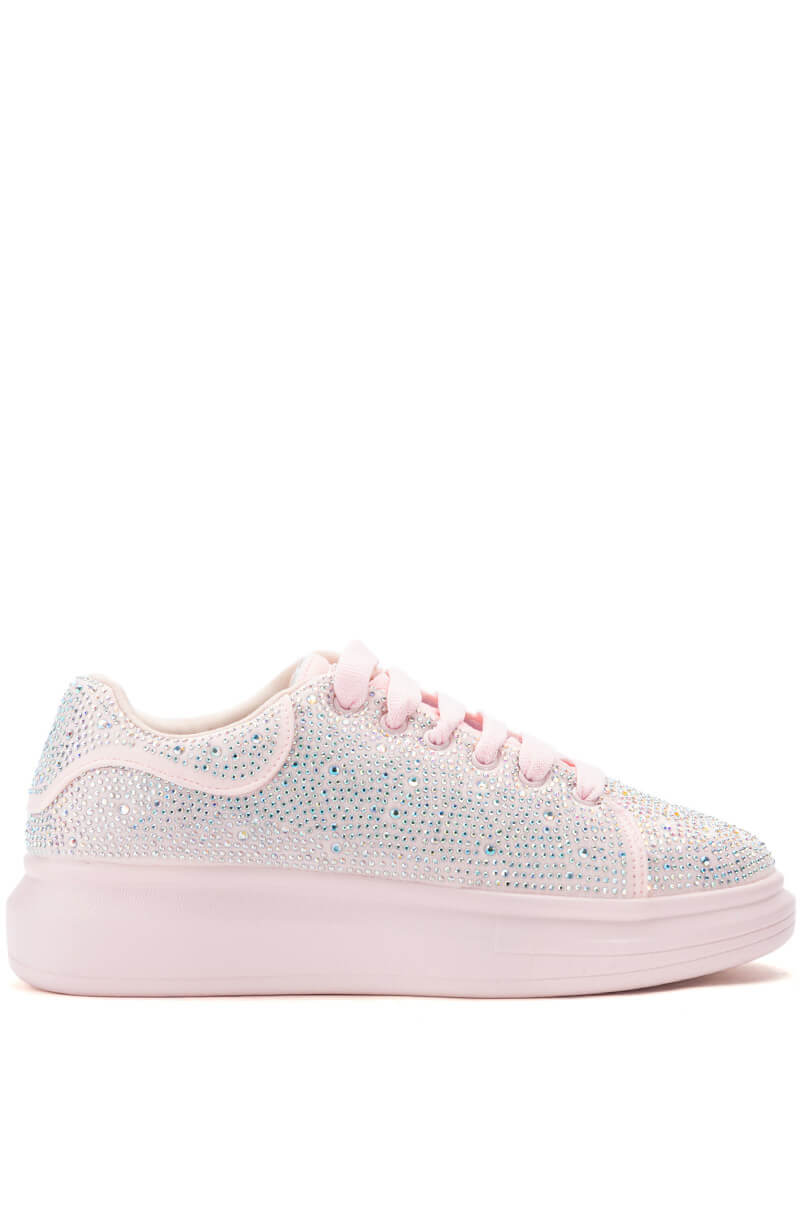 SIA EMBELLISHED SNEAKER IN PINK